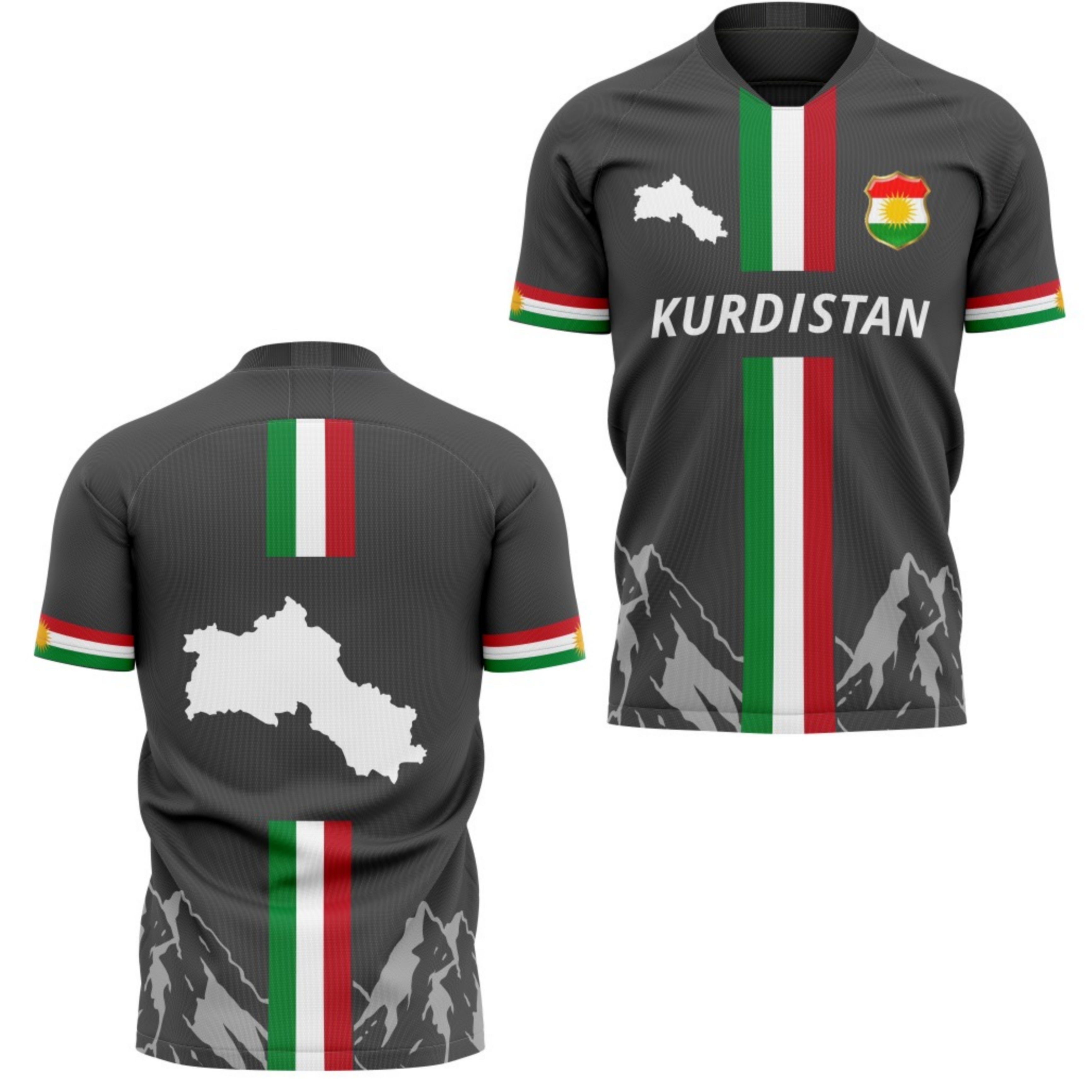 KURDISTAN UNITED Jersey – Black / White