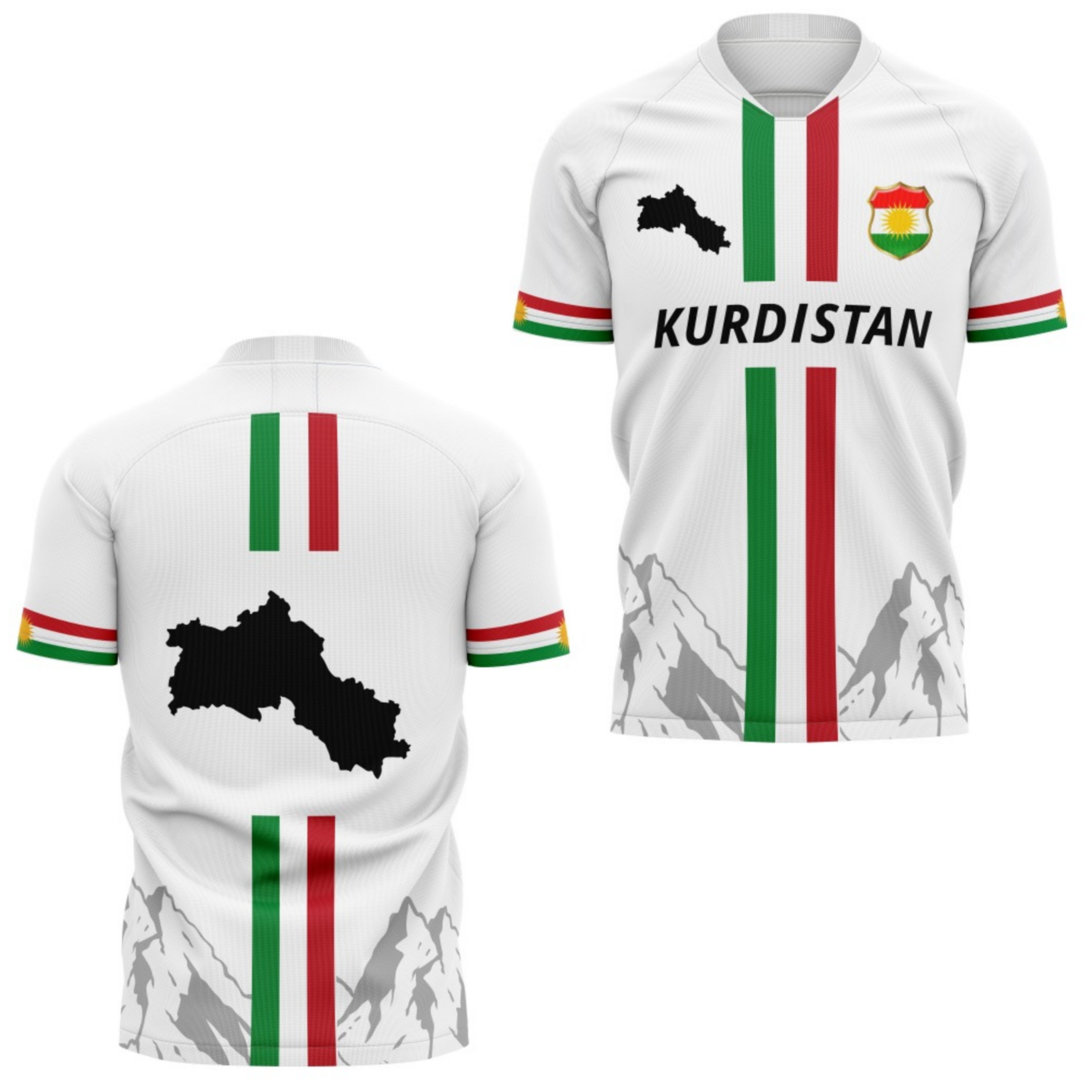 KURDISTAN UNITED Jersey – Black / White